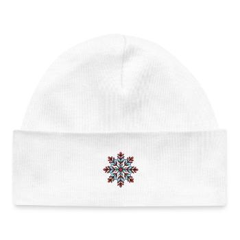 Frost Symbol Snow Star Winter - Baby Organic Beanie - white - Front