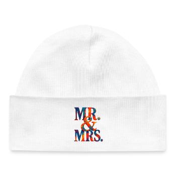 MR. & MRS - Romantic Wedding - Newlyweds - Baby Organic Beanie - white - Front