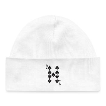 Neuf piques motif de symétrie - Bonnet bébé bio - blanc - Devant
