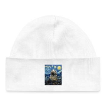Robbe Van Gogh Style Nuit étoilée - Bonnet bébé bio - blanc - Devant