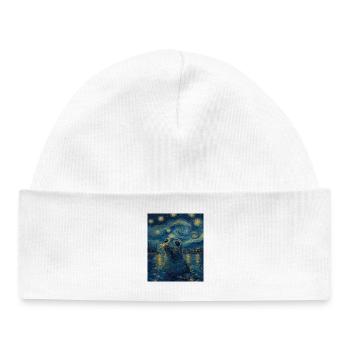 Robbe Van Gogh Style Nuit étoilée - Bonnet bébé bio - blanc - Devant