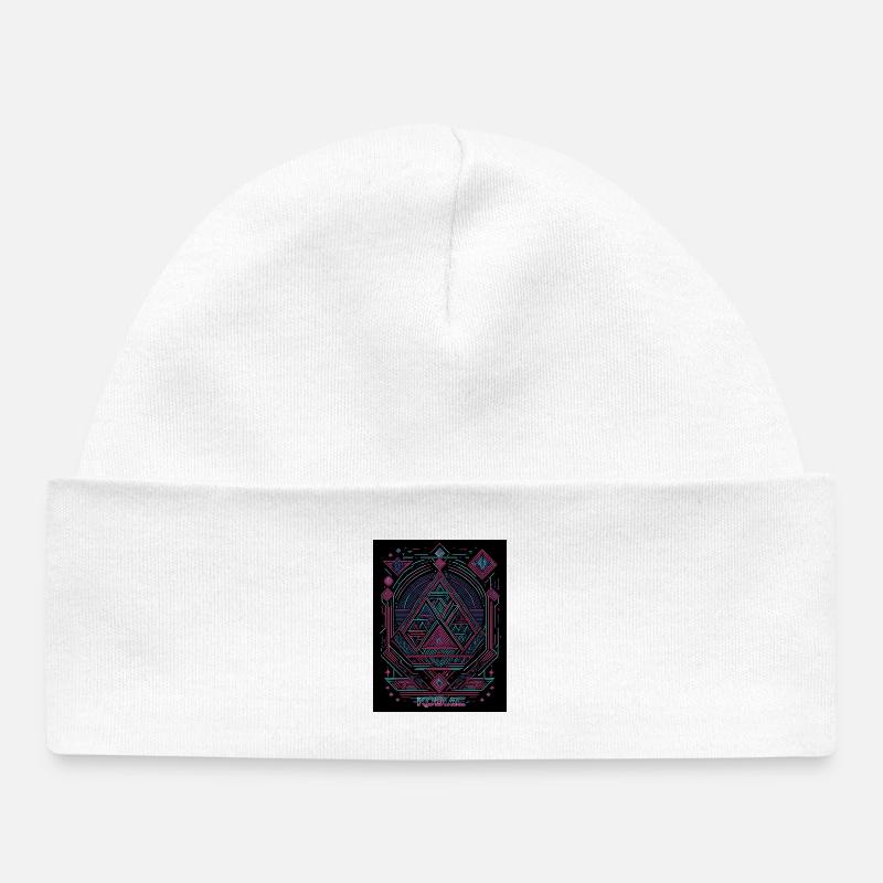 Triangle - Baby Organic Beanie - white