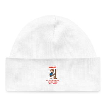 Unlucky Door Scene - Baby Organic Beanie - white - Front