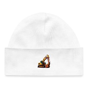 Color explosive excavator - Baby Organic Beanie - white - Front