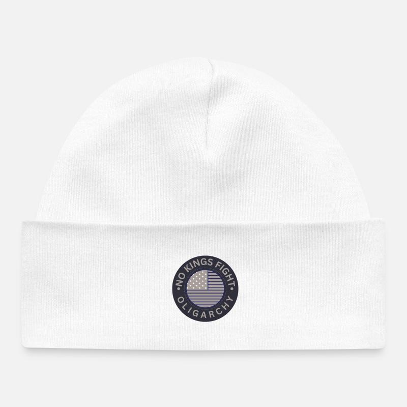 Non Rois Combat Oligarchie - Bonnet bébé bio - blanc