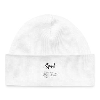 Nautic Design Squid Ink Sketch hand drawn minimal - Baby Organic Beanie - white - Front