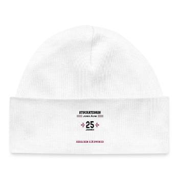 Plâtrier 25e anniversaire 25e anniversaire de l’entreprise - Bonnet bébé bio - blanc - Devant