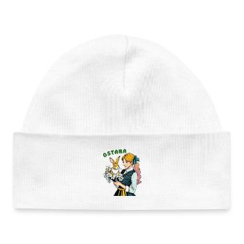 MRS. HARE FLOWER OSTARA - Baby Organic Beanie - white - Front