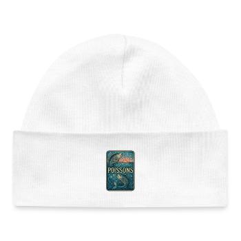 Fische Sternzeichen - Astrologie - Baby Organic Mütze - Weiß - Vorne