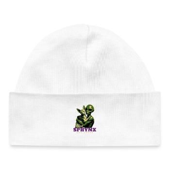 Extraterrestre vert Sphynx Amoureux des chats - Bonnet bébé bio - blanc - Devant