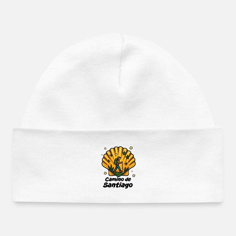 Wanderer Jakobsweg - Baby Organic Mütze - Weiß