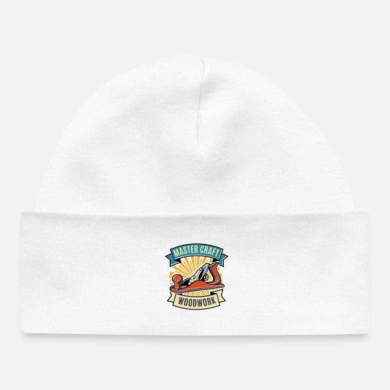 Menuisier Raboteur Artisanat Hobby Charpentier Design - Bonnet bébé bio - blanc