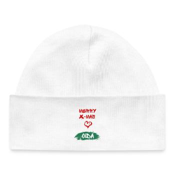 Xmas, Oida - Baby Organic Mütze - Weiß - Vorne