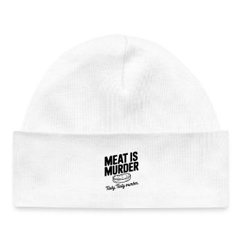Meat is Murder Tasty Tasty Murder - Baby Organic Beanie - white - Front