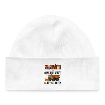 Straßenwärter - Without us it would have gone smoothly - Baby Organic Beanie - white - Front