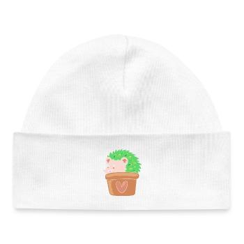 Plant Cactus Cacti - Baby Organic Beanie - white - Front