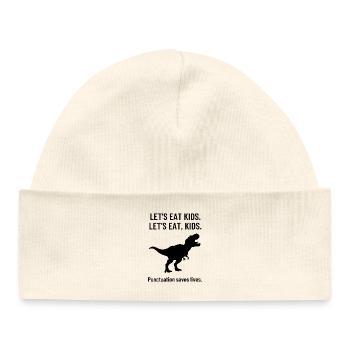 English Teacher Funny Grammar High School T-Rex - Baby Organic Beanie - white - Front