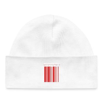 Rayure d’urgence contrastée - Bonnet bébé bio - blanc - Devant