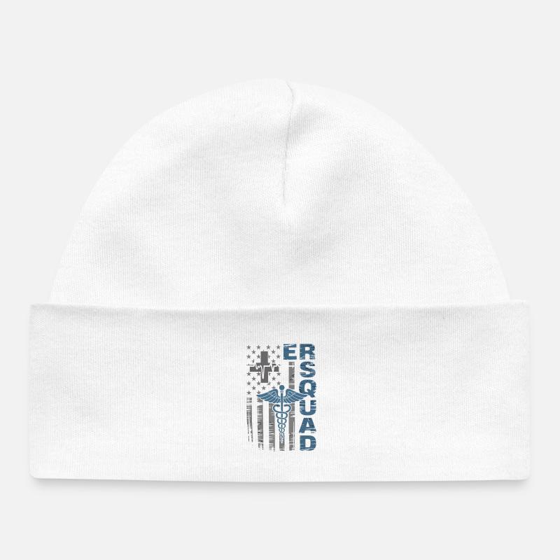 Écusson d’urgence du caducée - Bonnet bébé bio - blanc