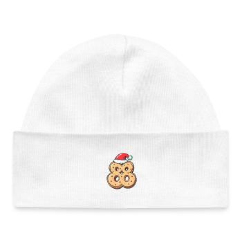 88 Number Cookie Christmas - Baby Organic Beanie - white - Front