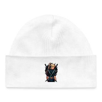 combattant avec katana action héroïne manga anime - Bonnet bébé bio - blanc - Devant