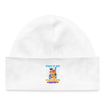 This Is My Cleaning Shirt - Baby Organic Beanie - white - Front