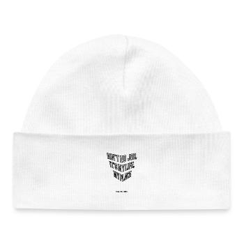 T-shirt No Job My Life - Bonnet bébé bio - blanc - Devant