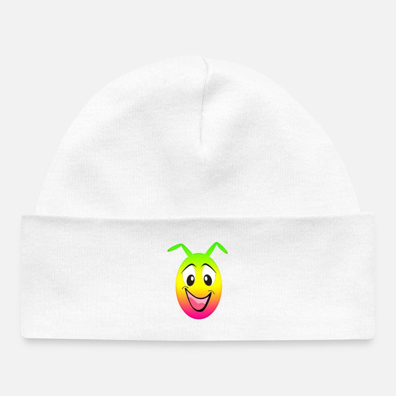 Regenbogen Lächeln - Baby Organic Mütze - Weiß