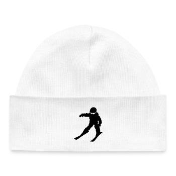 école de ski - Bonnet bébé bio - blanc - Devant
