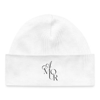 Elegant Monogram Amour - Baby Organic Beanie - white - Front