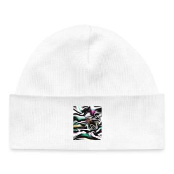 Holographic Flow - mystical abstract - Baby Organic Beanie - white - Front