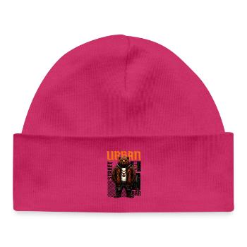Design hip-hop urbain Street Bear - Bonnet bébé bio - blanc - Devant