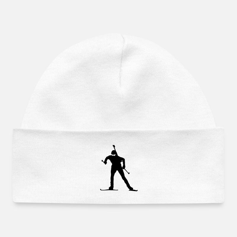 biathlon - Bonnet bébé bio - blanc