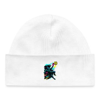 Neon Goalkeeper Art, Football Gift, Highlight - Baby Organic Beanie - white - Front
