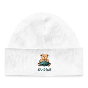 Handpan Teddy Bear - Baby Organic Mütze - Weiß - Vorne
