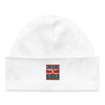 Mindset Is Everything, Xmas Style, Motivational  - Bonnet bébé bio - blanc - Devant