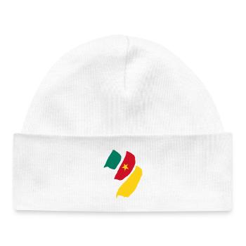Drapeau du Cameroun - Bonnet bébé bio - blanc - Devant