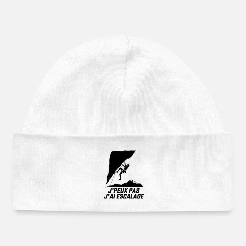 J'peux pas j'ai escalade - Bonnet bébé bio - blanc