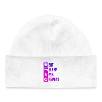 Conception motocross Power Motocross - Bonnet bébé bio - blanc - Devant
