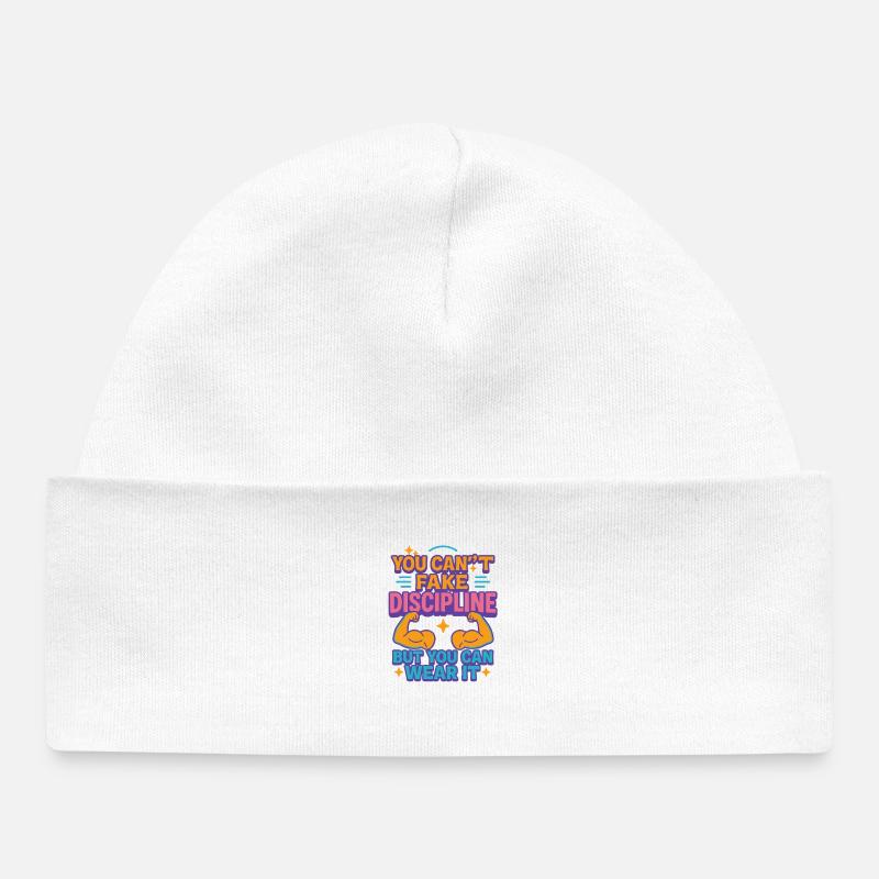Discipline que vous pouvez porter, forme motivationnelle - Bonnet bébé bio - blanc