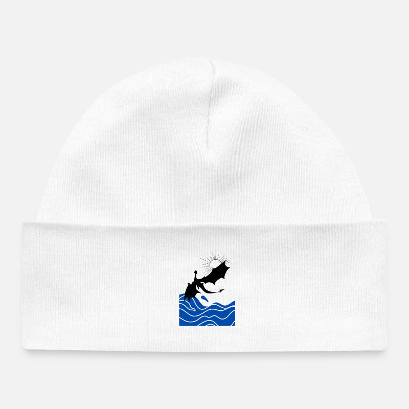 Dragon un - Bonnet bébé bio - blanc
