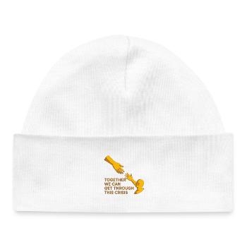 Together We Rise Through This Crisis - Baby Organic Beanie - white - Front