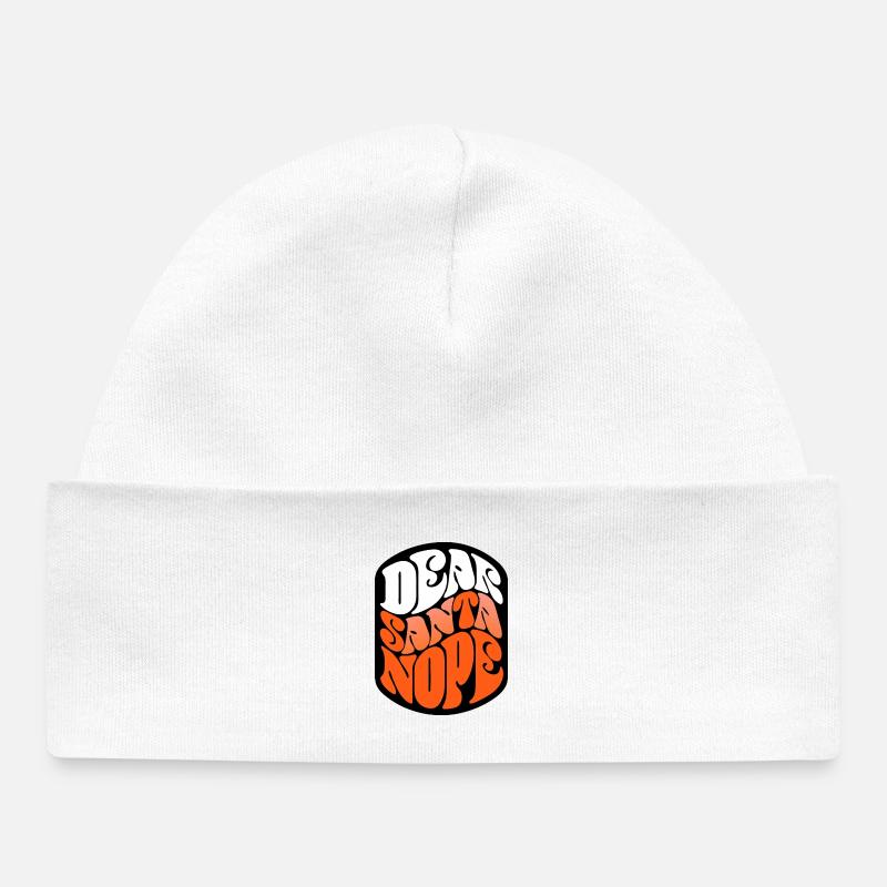 Santa Nope Glow psychédélique - Bonnet bébé bio - blanc