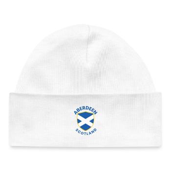 Aberdeen Scottish Shield Emblem - Baby Organic Beanie - white - Front
