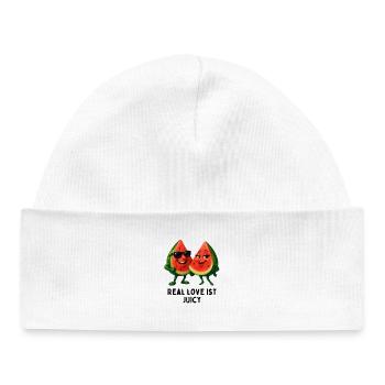Duo de melons Juicy Love - Bonnet bébé bio - blanc - Devant