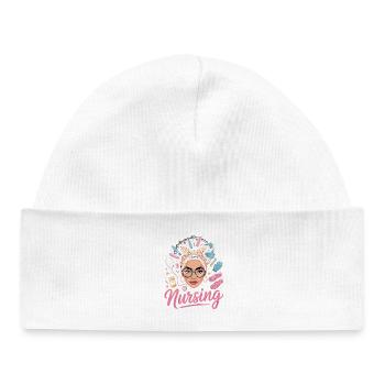 Nursing Glam: Nursing Heroine Trend - Baby Organic Beanie - white - Front