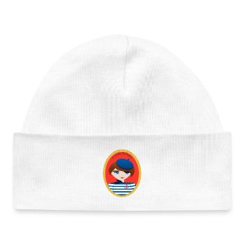La Petite Française en Marinière - Bonnet bébé bio - blanc - Devant