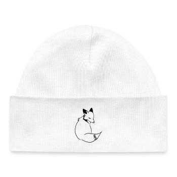 Fox Comic: Smart, Foxy & Manga Style - Baby Organic Beanie - white - Front