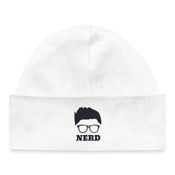 Nerd - Baby Organic Beanie - white - Front