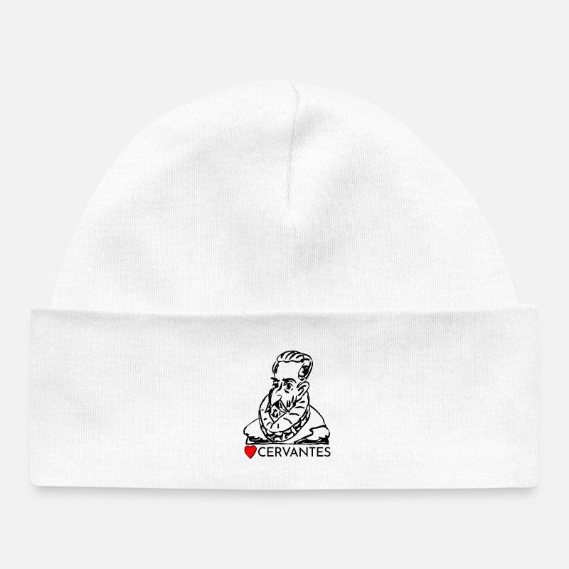 Portrait i love Cervantes - Bonnet bébé bio - blanc